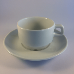 Porcelæn overkop/kaffekop - Amalie, 18 cl