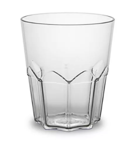 Vandglas i plast, stabelbar ECO