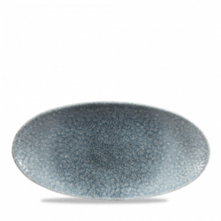 Studio prints Raku Topaz Blue Chefs' oval tallerken fra Churchill