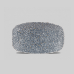 Raku topaz oblong tallerken 20 cm. (blå) Churchill