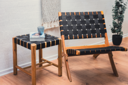 Hâws Nooka Lounge Stol i sort reb