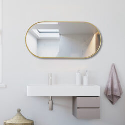 Koniseur spejl Yrsa  med Guld alu ramme - Flere størrelser