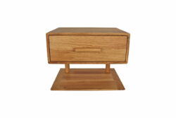 Museliving Skuffehylde/Sengebord i massiv eg OLIERET