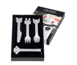 Gense Animal Friends Børnebestik 4 dele Mat stål