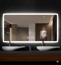 Koniseur LED badeværelse spejl med Antidug og Touchsensor