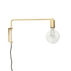 Væglampe fra Hübsch med pære - LED, guld