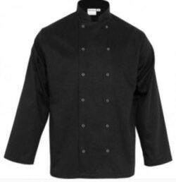 Kokkejakke m/ lange ærmer – Nino Cucino – Sort – Flere varianter