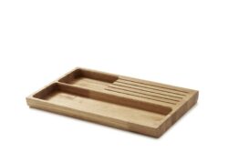 MASSIVTRÆ EGE SKUFFE INDSATS TIL 5 KNIVE & 1 STORRUM LB: ca. 318/320x472mm