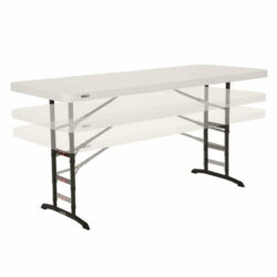 Lifetime klapbord 183x76 med justerbart højde, offwhite