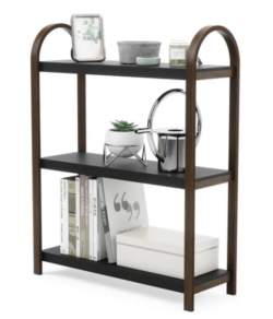 Umbra Bellwood reol med 3 hylder - sort/valnød