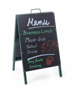 Tavleskilt i stålramme m/ hank – Hendi