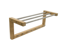 Knagerække med hattehylde - Teaktræ