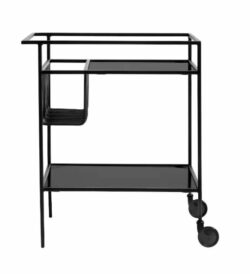 Denver Barbord - Sort m/sort glas