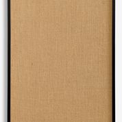 Hessian opslagstavle med sort ramme. 40 x 60 cm