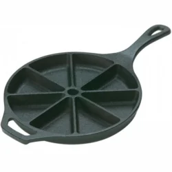 Lodge rund støbejernspande inddelt i 8 trekanter, 23 cm.