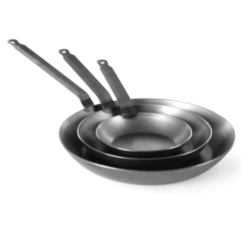 Stegejernspande - Traditionel kokkeklassiker i stål - FLERE STØRRELSER