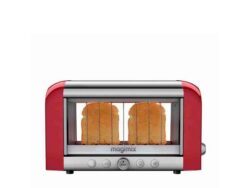 Magimix Vision Brødrister 2-skiver 39 x 18 x 23 cm Stål/Rød