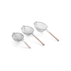 Dobbeltmasket si med træskaft, Hendi – 3 størrelser