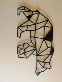 Bjørn dekorativ i sort pulverlarkeret stål