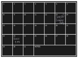 Kridt sticker måndsplanner 100 x 70 cm.