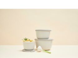 Mepal Cirqula høj Rekt. skålesæt m.låg 3 stk. Nordic Hvid