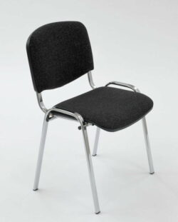 Lifetime stabelbar konferencestol, sort polstret