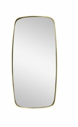 Retro Vægspejl Rektangulær Messingfarve