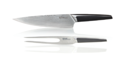 Forskærersæt med 20 cm damaskus kokkekniv, Risvig