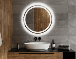 Hera Basic rundt LED vægspejl - HERA Touch Switch - Ø80 cm