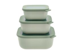 Mepal Cirqula høj Rekt. skålesæt m.låg 3 stk. Nordic sage