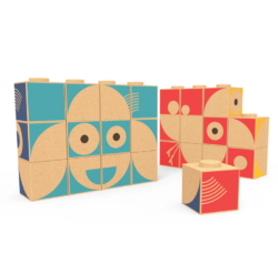 Puslespil og byggeklodser i bæredygtigt kork til børn i alle aldre