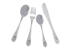 Børnebestik med bamsemotiv 4 stk.