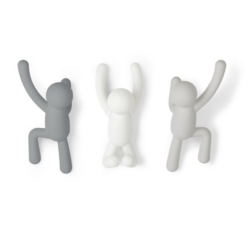 Buddy knager fra Umbra - 3 stk - Grå