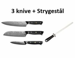 Knivpakke inkl strygestålKONISEUR - Tools By Gastro