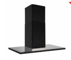 Silverline Nordic Dark 60 cm, sort m/sort glastop